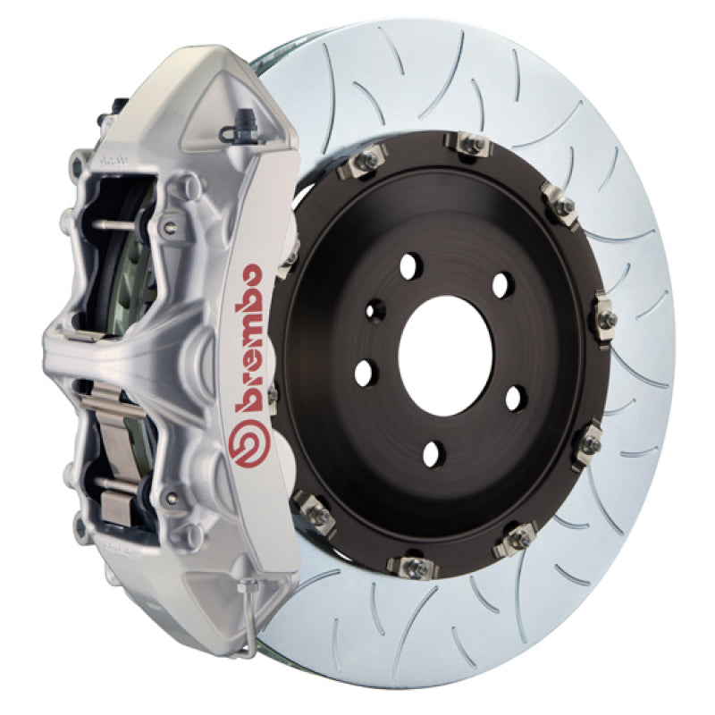 Brembo 04-10 5-Series (Excl. xDrive/M5) Fr GT BBK 6Pist Cast 405x34 2pc Rotor Slotted Type3-Silver Brembo