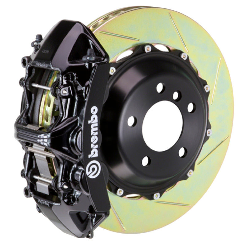 Brembo 14-18 1500 Sierra Exc Alum Fr Knuckl Rr GT BBK 4Pis Cast 2pc 380x32 2pc Rtr Slot Type1-Black Brembo