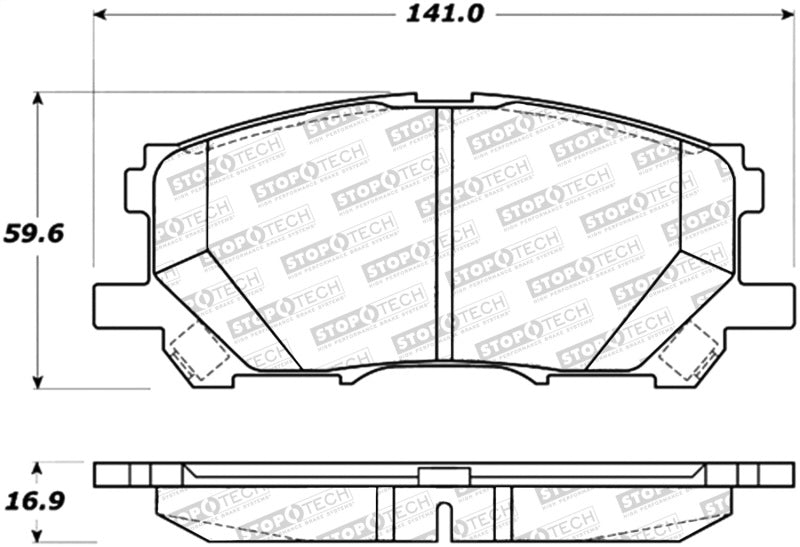 StopTech Premium Ceramic Brake Pads - 308.10050 Stoptech