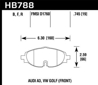 Hawk Performance Ceramic Front Brake Pads - HB788Z.745 Hawk Performance