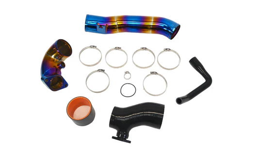 PLM Big Bore Turbo Inlet Pipe Kit Stainless Burnt Blue - 23+ Integra 22+Civic