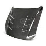 Anderson Composites 18-23 Ford Mustang SA Double-Sided Carbon Fiber Heat Extractor Hood - AC-HD18FDMU-SA-DS
