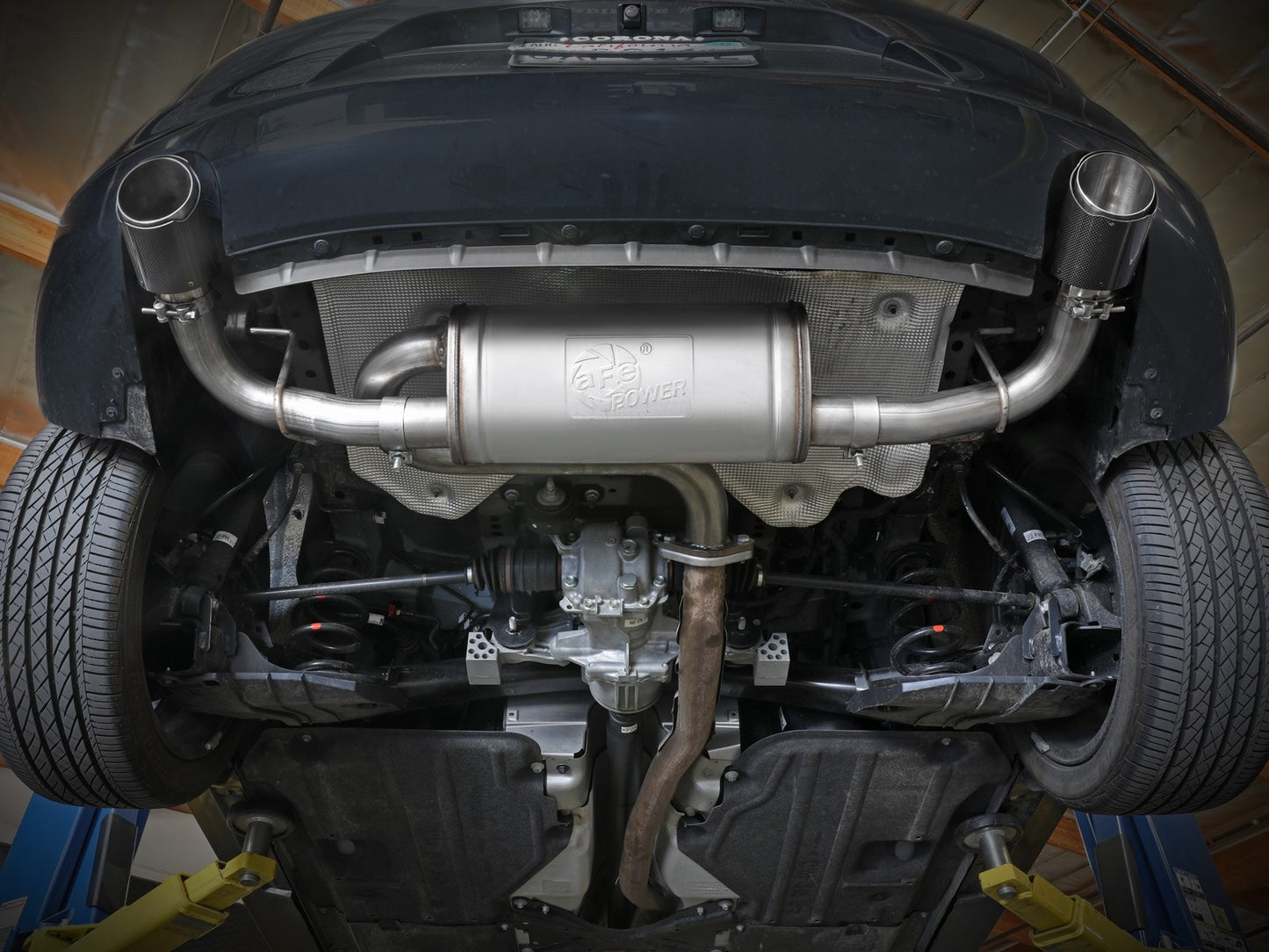 AFE Mazda 3 Hatchback 19-23 L4-2.5L/2.5L Takeda 2-1/2 IN 304 Stainless Steel Axle-Back Exhaust System w/ Polished Tip - 49-37023-P aFe