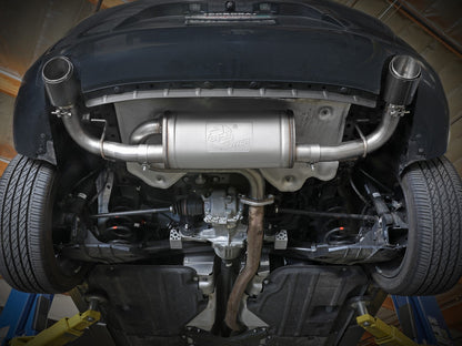 AFE Mazda 3 Hatchback 19-23 L4-2.5L/2.5L Takeda 2-1/2 IN 304 Stainless Steel Axle-Back Exhaust System w/ Polished Tip - 49-37023-P aFe