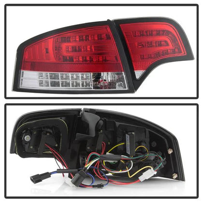 Spyder Audi A4 4Dr 06-08 LED Tail Lights Red Clear ALT-YD-AA406-G2-LED-RC