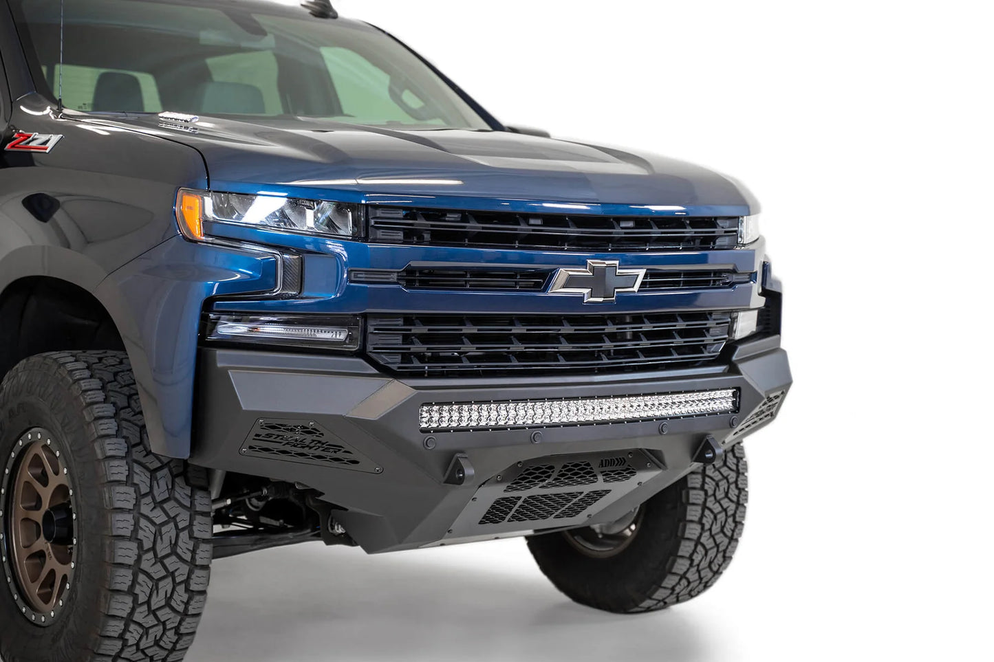 Addictive Desert Designs 2019-2021 Chevy Silverado 1500 Stealth Fighter Front Bumper - F441763030103 Addictive Desert Designs