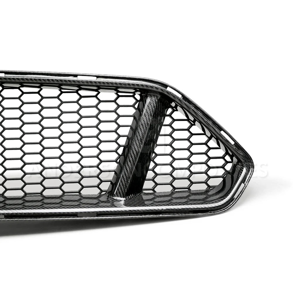 Anderson Composites 2018 - 2023 Ford Mustang Type-GT Carbon Fiber Upper Grille - AC-FG18FDMU-GT