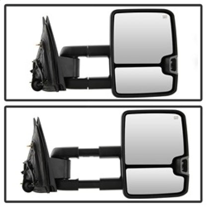 xTune Chevy Silverado 14-16 Heated Smoke LED Signal Telescoping Mirrors MIR-CSIL14S-G2-PWH-SM-SET SPYDER