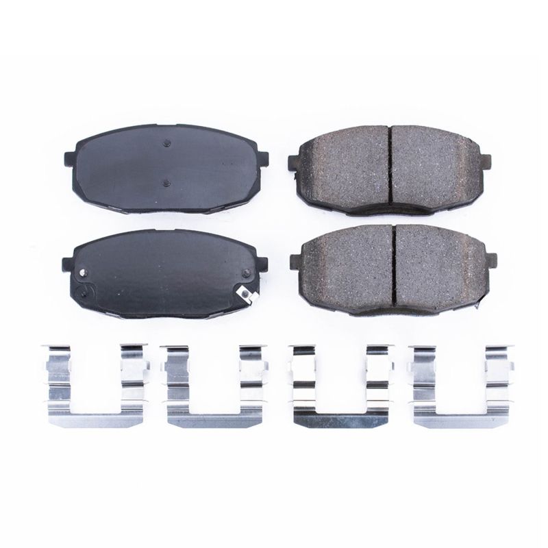 Power Stop 09-12 Hyundai Elantra Front Z17 Evolution Ceramic Brake Pads w/Hardware PowerStop