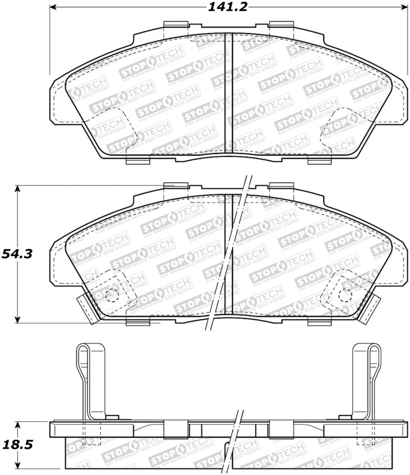 StopTech Premium Ceramic Brake Pads - 308.04960