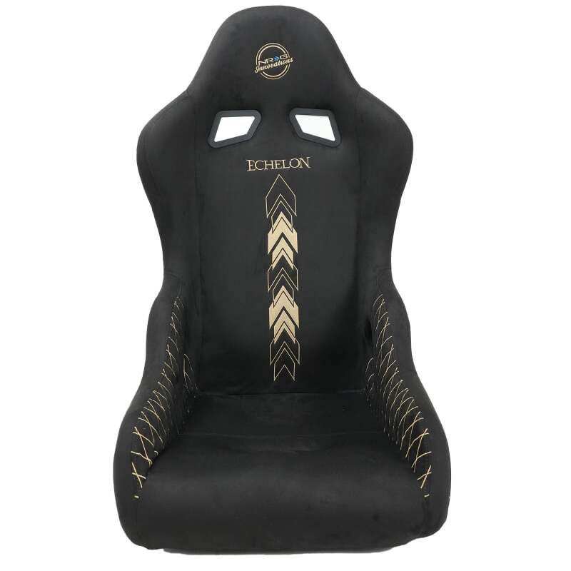 NRG Innovations Echelon Fiberglass Bucket Seat - Large - Gold Stitching – FRP-350ECH-GD