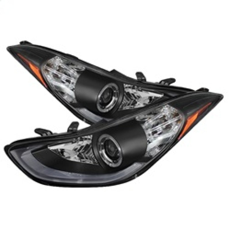 Spyder Hyundai Elantra 11-13 Projector Headlights LED Halo DRL Blk PRO-YD-HYELAN11-DRL-BK SPYDER