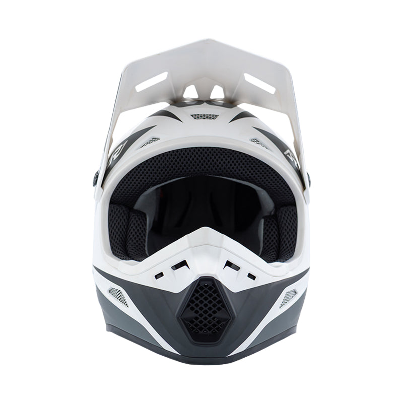 Answer 26 AR1 Mototown Helmet Glossy White/Grey/Black Youth - Medium