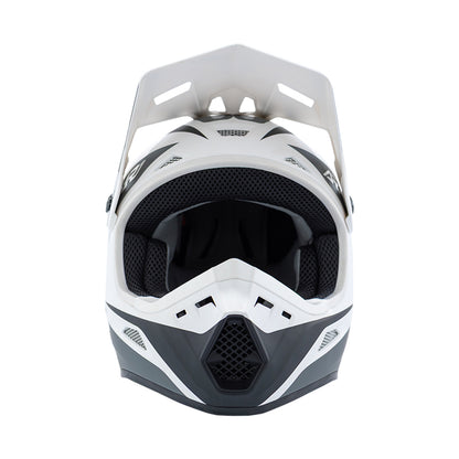Answer 26 AR1 Mototown Helmet Glossy White/Grey/Black Youth - Medium
