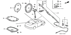 Genuine OEM Honda (4X12) Screw Pan (90105-SB6-003) X1