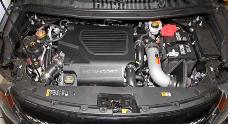 K&N 11 Ford Taurus SHO 3.5L V6 Silver Typhoon Cold Air Intake K&N Engineering