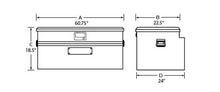 Load image into Gallery viewer, Tradesman Aluminum Flush Mount Truck Tool Box Full/Wide (60in.) - Brite