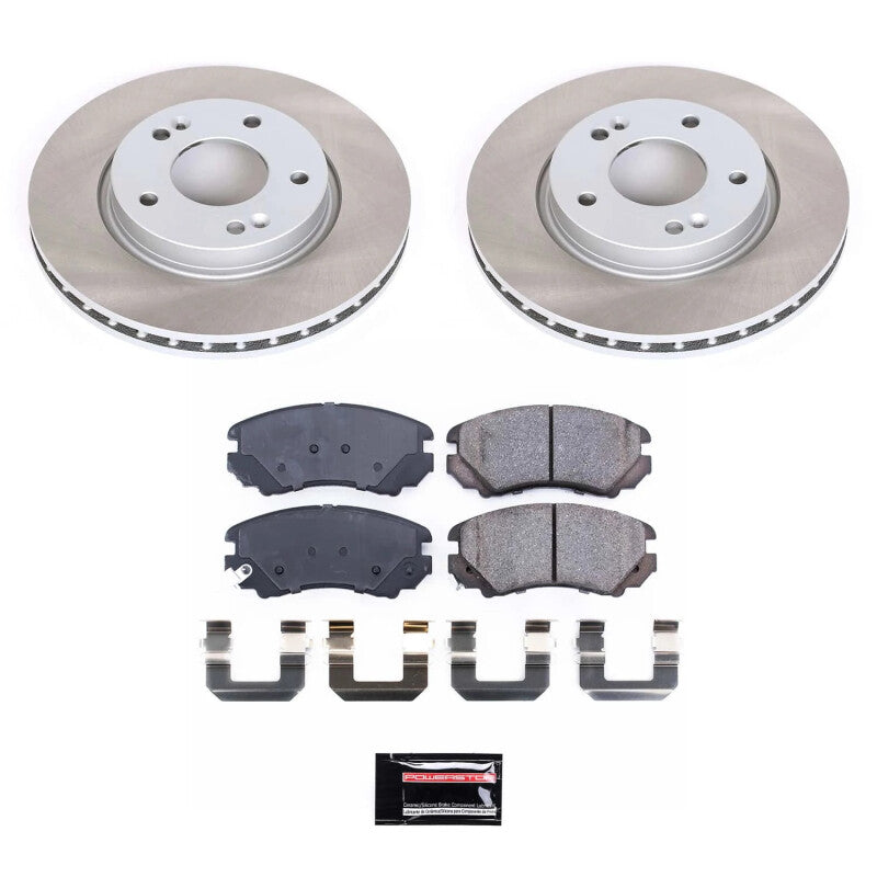 Power Stop 07-10 Hyundai Elantra Front Semi-Coated Rotor Kit PowerStop