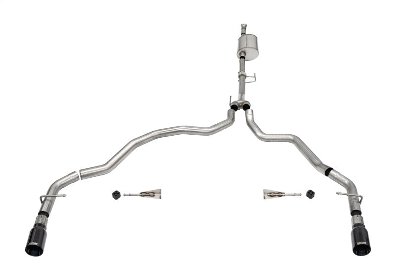 Corsa 2021-2022 Ford F-150 SuperCab/6.5in Bed 3.5L V6 Sport Cat-Back Dual Rear Exit-Black PVD CORSA Performance
