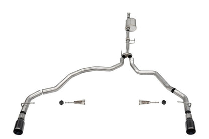 Corsa 2021-2022 Ford F-150 SuperCab/6.5in Bed 3.5L V6 Sport Cat-Back Dual Rear Exit-Black PVD CORSA Performance