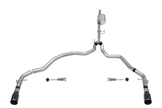 Corsa 2021-2022 Ford F-150 SuperCab/6.5in Bed 3.5L V6 Sport Cat-Back Dual Rear Exit-Black PVD CORSA Performance