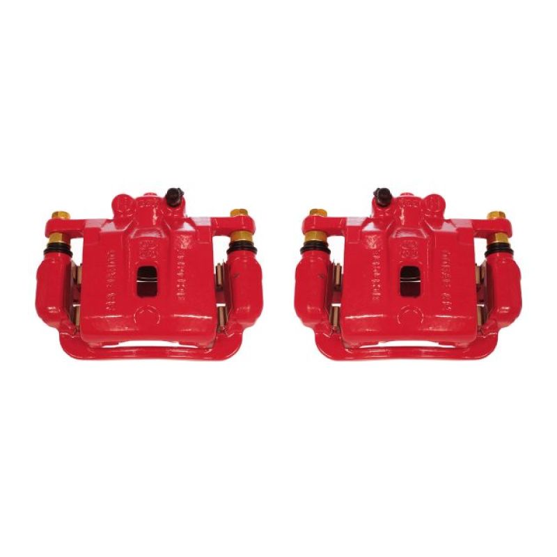 Power Stop 10-16 Hyundai Genesis Coupe Rear Red Calipers w/Brackets - Pair PowerStop