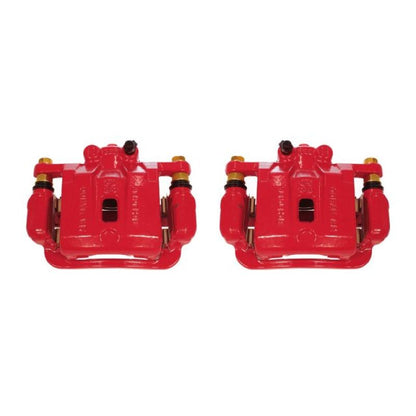 Power Stop 10-16 Hyundai Genesis Coupe Rear Red Calipers w/Brackets - Pair PowerStop