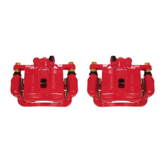 Power Stop 10-16 Hyundai Genesis Coupe Rear Red Calipers w/Brackets - Pair PowerStop