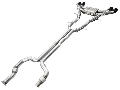 AWE Tuning 2021+ Cadillac CT4-V Blackwing SwitchPath Exhaust - Diamond Black Tips