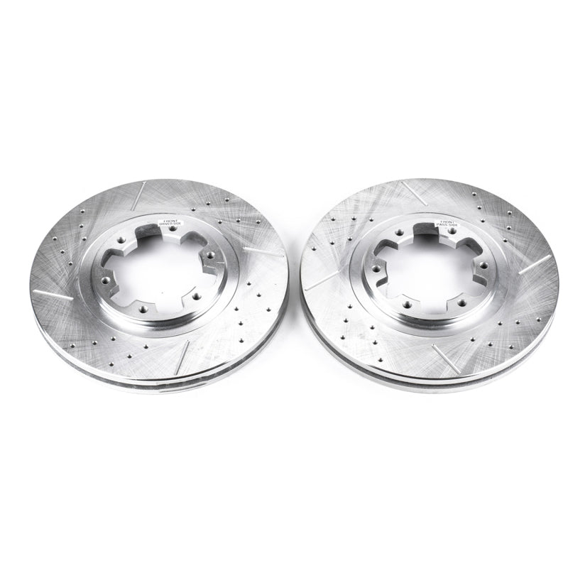 Power Stop 97-03 Infiniti QX4 Front Evolution Drilled & Slotted Rotors - Pair PowerStop