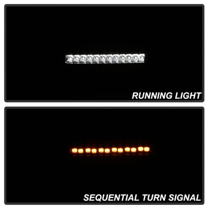 Spyder Jeep Wrangler 2018-2019 ( LED Model Only) LED Front Bumper Lights - Sequential Signal - Black SPYDER