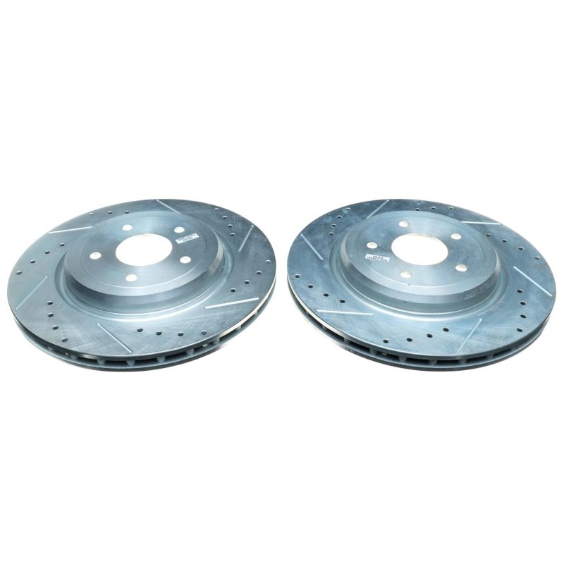 Power Stop 06-13 Chevrolet Corvette Rear Evolution Drilled & Slotted Rotors - Pair PowerStop