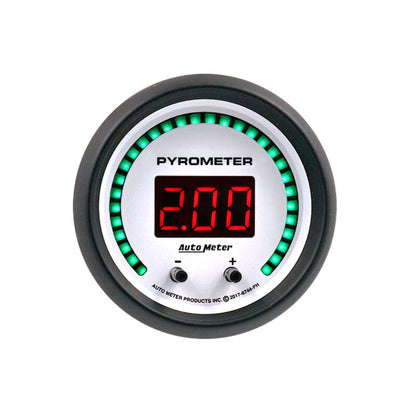 Autometer 52.4mm White Two Channel 0-2000 Degree Pyrometer (EGT) Phantom Elite Digital Gauge 6744-PH