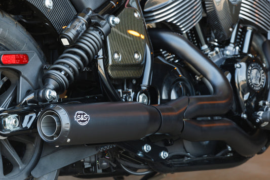 S&S Cycle 22-24 Indian Chief Models Qualifier 2-1 Exhaust System - Gaurdian Black