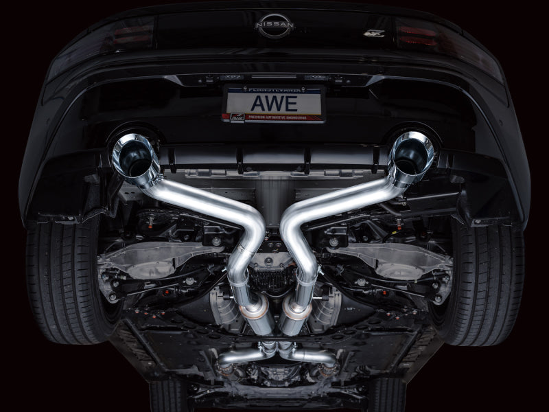 AWE 2023 Nissan Z RZ34 RWD Track Edition Catback Exhaust System w/ Chrome Silver Tips AWE Tuning