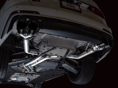 AWE Tuning 19-23 Audi C8 S6/S7 2.9T V6 AWD Track Edition Exhaust - Diamond Black Tips AWE Tuning