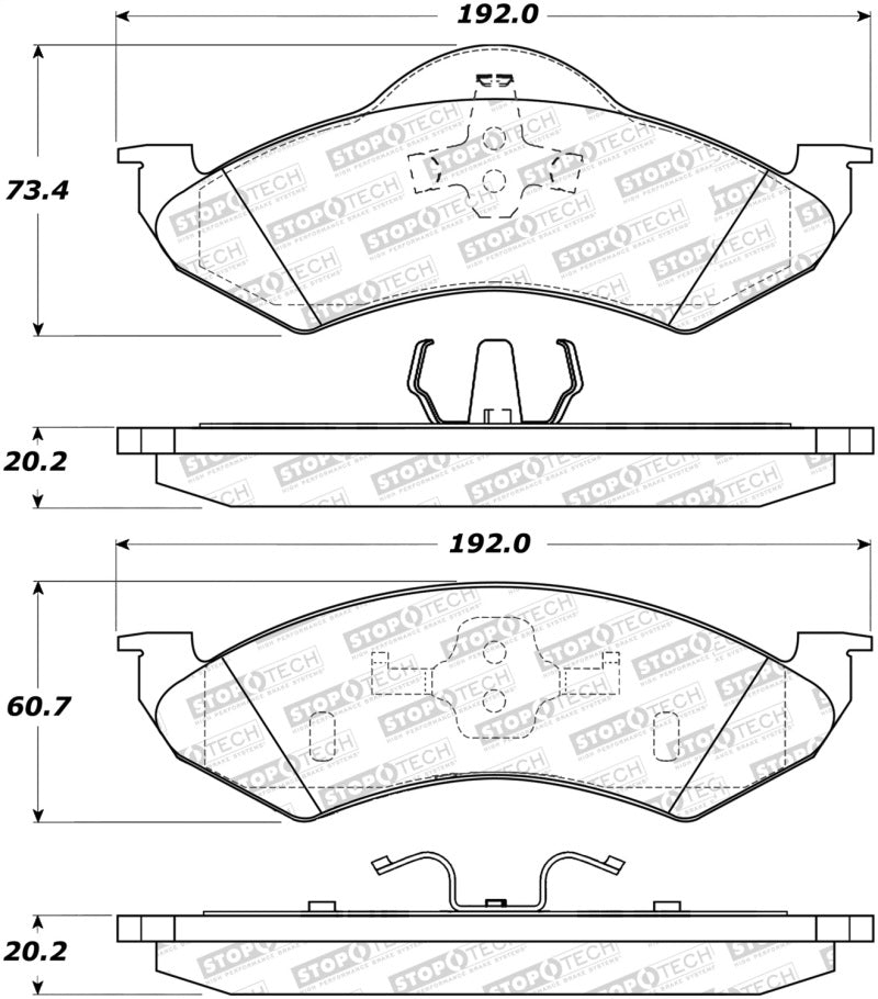 StopTech Street Disc Brake Pads - 305.08200 Stoptech