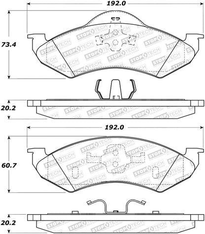 StopTech Street Disc Brake Pads - 305.08200 Stoptech