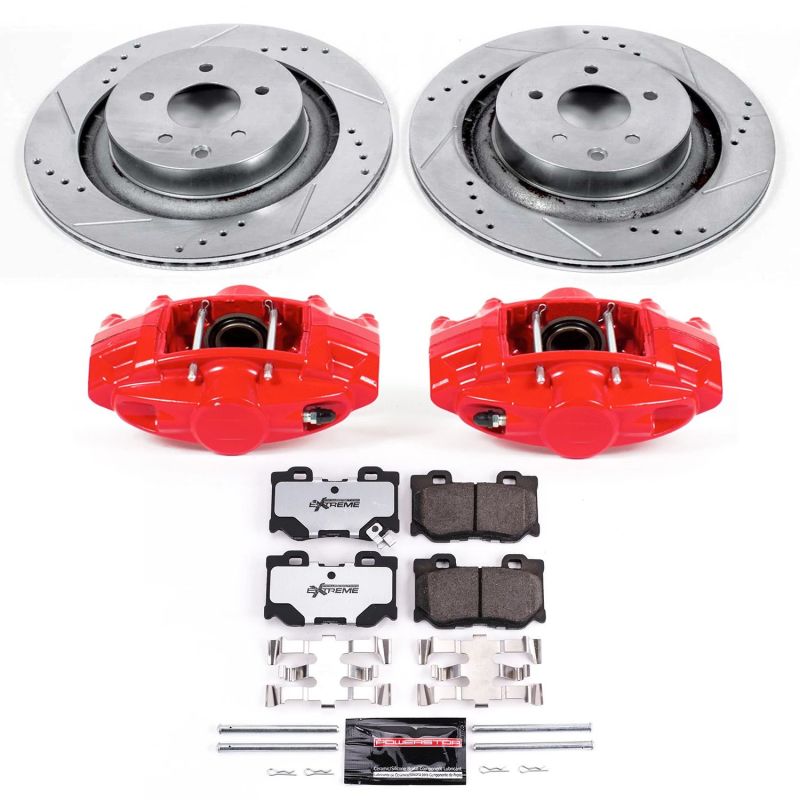 Power Stop 08-13 Infiniti G37 Rear Z26 Street Warrior Brake Kit w/Calipers PowerStop