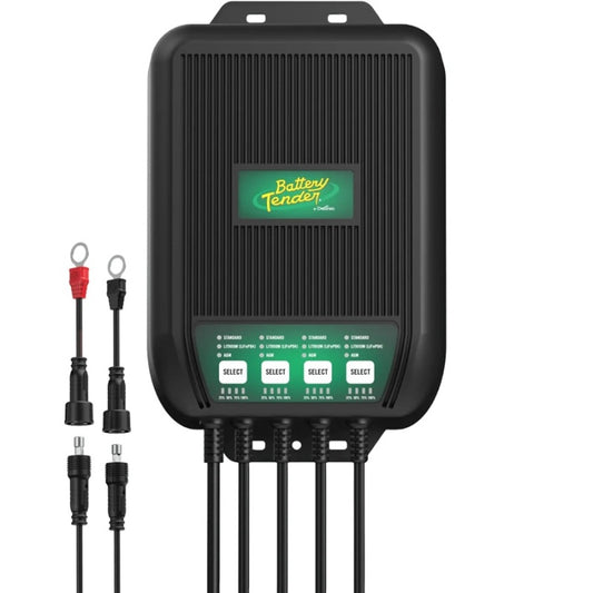 Battery Tender 40 AMP 12V Wave Charge Pro 4 Bank Battery Charger Marine 022-1009-DL-WH