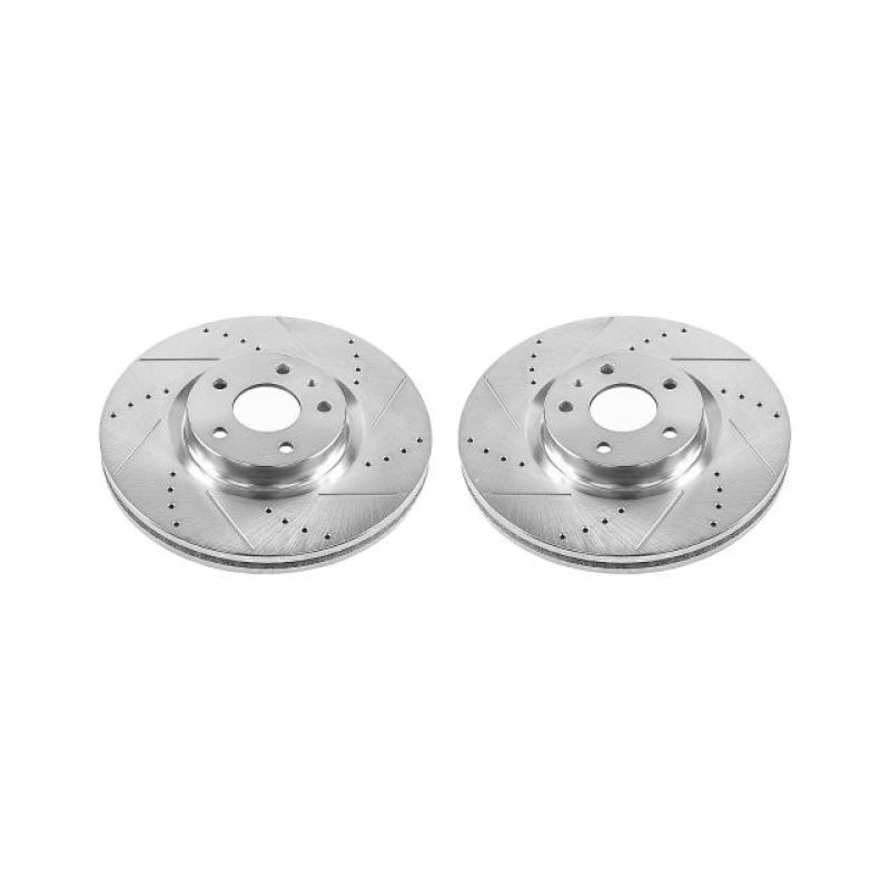 Power Stop 13-19 Ford Fusion Front Evolution Drilled & Slotted Rotors - Pair PowerStop