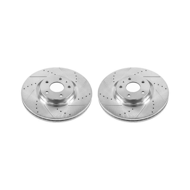 Power Stop 13-19 Ford Fusion Front Evolution Drilled & Slotted Rotors - Pair