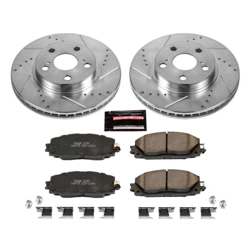 Power Stop 11-17 Lexus CT200h Front & Rear Z17 Evolution Geomet Coated Brake Kit