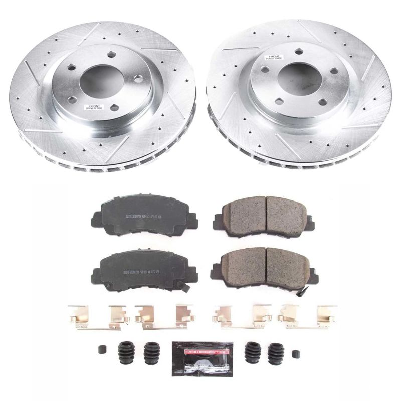 Power Stop 2018 Mitsubishi Eclipse Cross Front Z23 Evolution Sport Brake Kit PowerStop