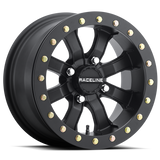 Raceline A71B Mamba 14x8in / 4x156 BP / 0mm Offset / 132.5mm Bore - Satin Black Beadlock Wheel