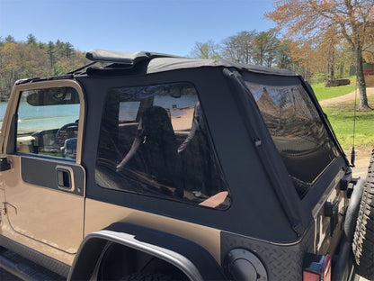 Rampage 18-21 Jeep Wrangler (JL) Unlimited Frameless TrailView Fastback Soft Top Kit - Black Diamond Rampage