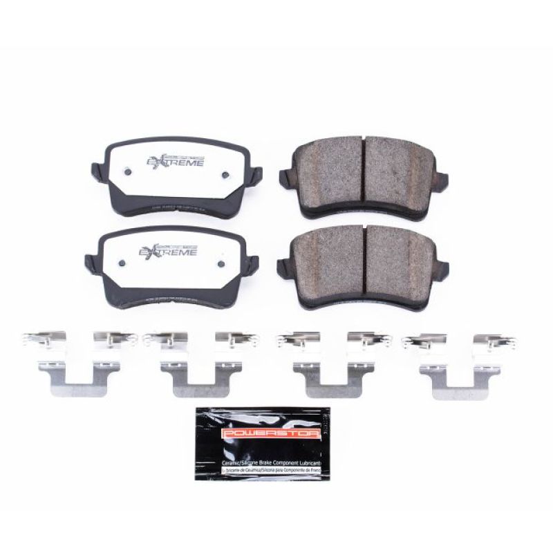 Power Stop 10-16 Audi A4 Rear Z26 Extreme Street Brake Pads w/Hardware PowerStop