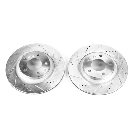 Power Stop 04-11 Mazda RX-8 Rear Evolution Drilled & Slotted Rotors - Pair PowerStop