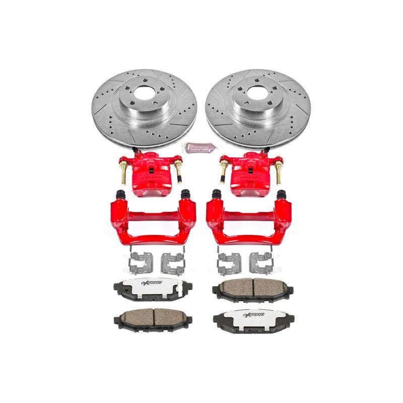 Power Stop 09-13 Subaru Forester Rear Z26 Street Warrior Brake Kit w/Calipers PowerStop
