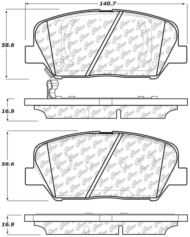 StopTech 11-15 Kia Optima Street Performance Front Brake Pads Stoptech